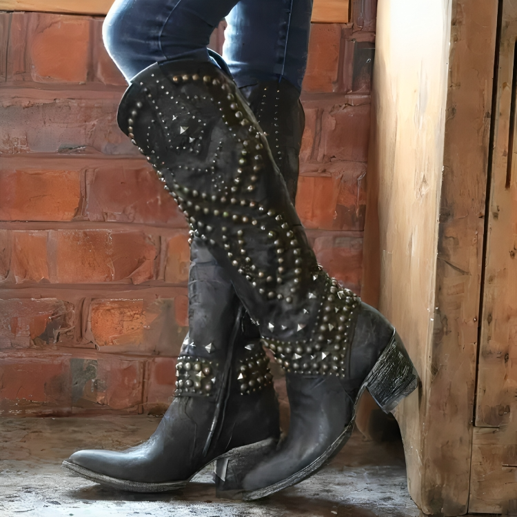 Jolene | Western Knee-High Boots