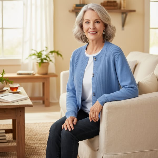 Elara™ - Pearl Button Cardigan